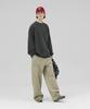 STENDS [M~4Xl] Pigment Long Sleeve Pocket T-Shirt_Charcoal