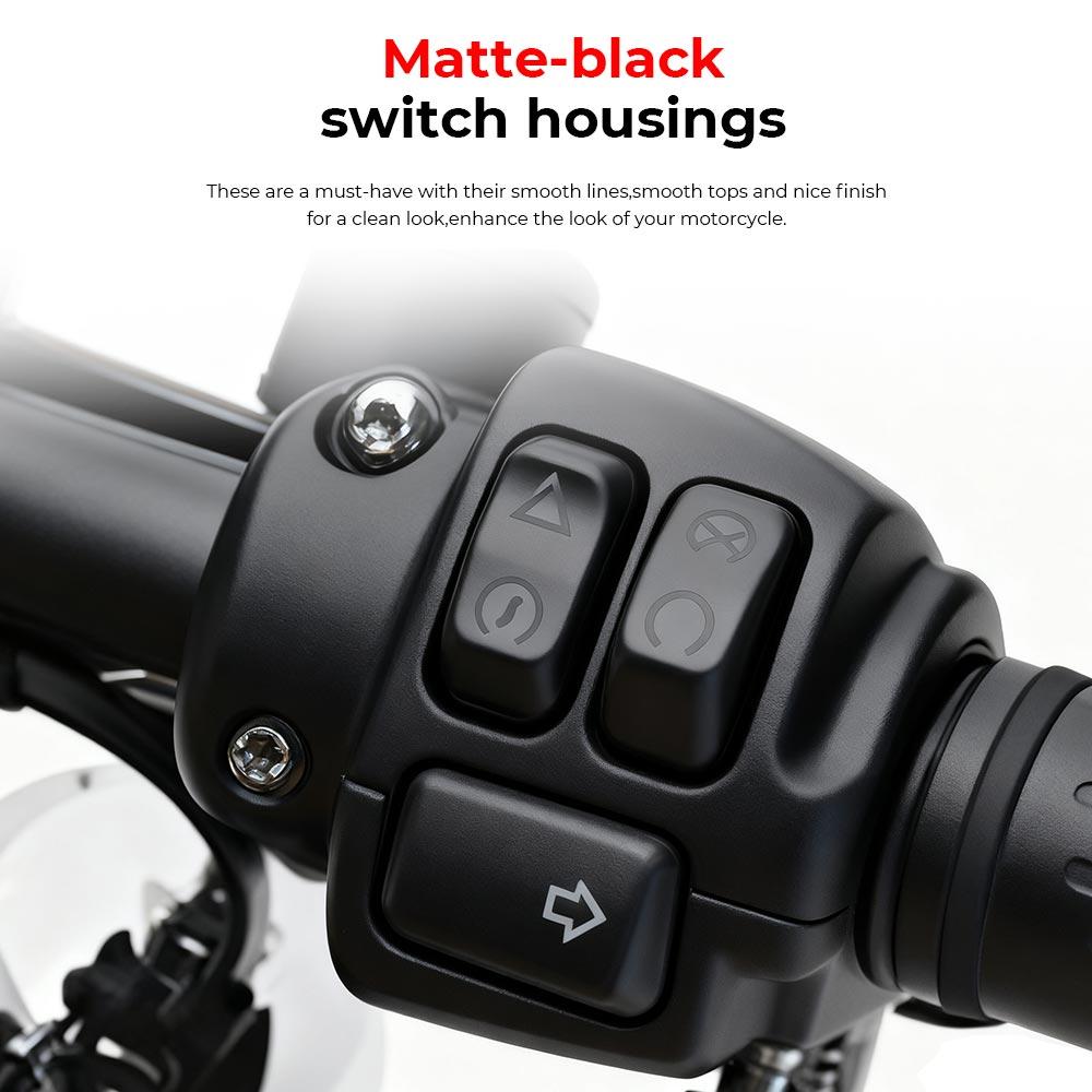Motorcycle Handlebar Control Switch Housings Cover Kit Chrome Aluminum Accessory For Harley Davidson 2014-Later XL Dyna Softail