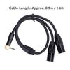 Flexible 3.5mm to Dual XLR Male 1/8 Stereo Y Splitter Cable Professional 3 Pin  Speakers Connection