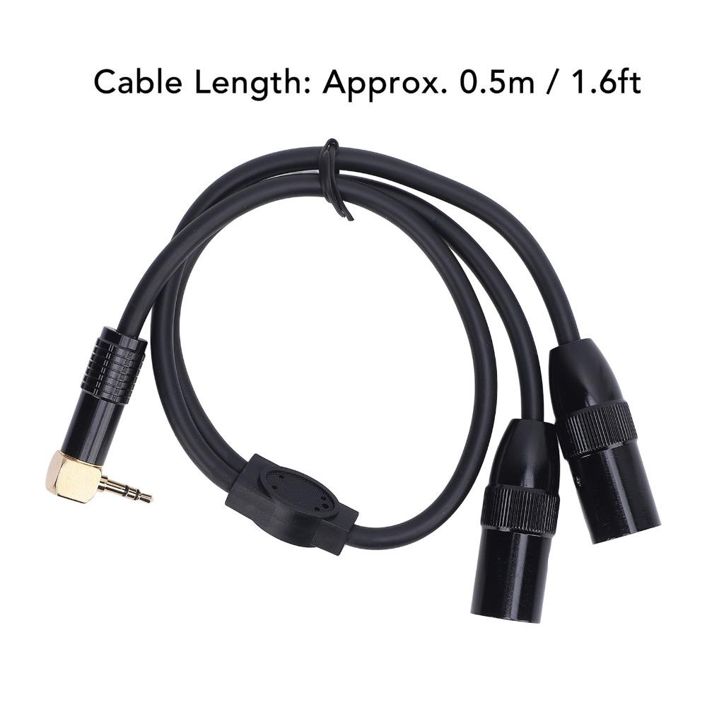 Flexible 3.5mm to Dual XLR Male 1/8 Stereo Y Splitter Cable Professional 3 Pin  Speakers Connection