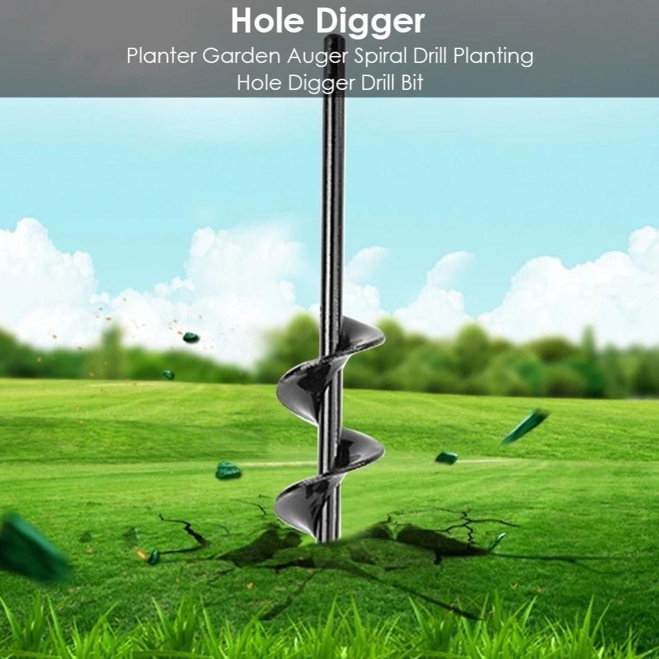 Hand Tools Garden Auger Kit Carbon Steel Flower Planting Soil Drill Bits Auger Drill Bit  Outdoors