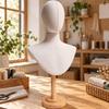 Head and Bust Mannequin Pin-Friendly Accessory Display Freestanding