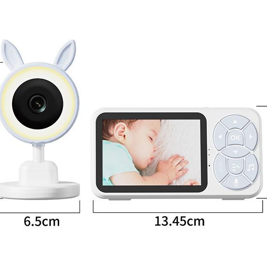 3.5" Baby Monitor with Color Display, Night Light, Temperature & Cry Detection, Two-Way Talk