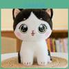 Cute Doudou Cat Black And Gray Plush Toy With Short Plush Material For Cuddling