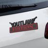Sunproof Car Sticker 3D Metal Emblem OUTLAW Chrome Letter for Body Long-lasting Decal & Tailgate Zinc Alloy Auto Badge Waterproof Scratch-Resistant