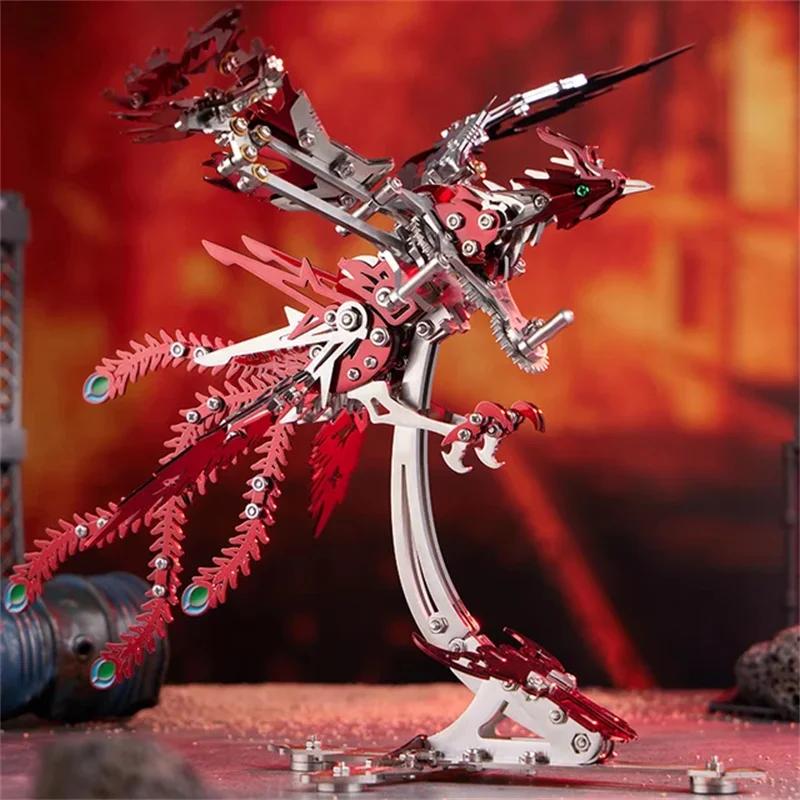 Children'S Puzzle Adult Gift 3D Puzzle Punk Mechanical Phoenix Diy Creative Assembly Metal Model Kit