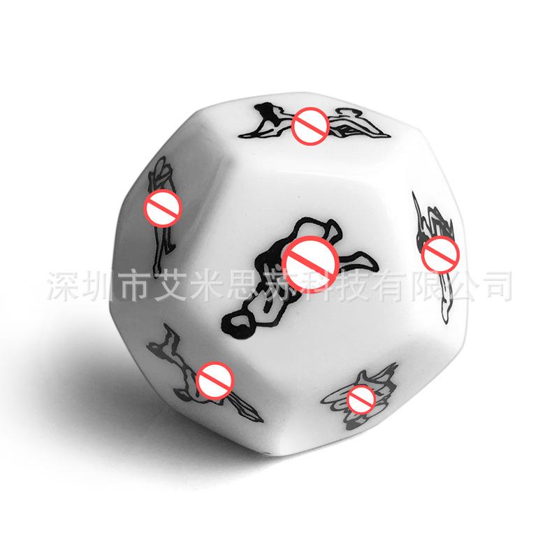 12-Sided Flirtatious Dice for Couples - 25mm, White