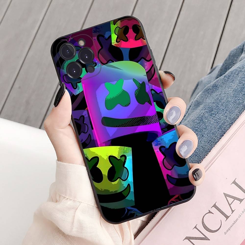 Marshmallow Dj Faces For IPhone 17 16 15 14 13 12 11 Pro Max 13 17Air Shockproof Soft Phone Cases Coque