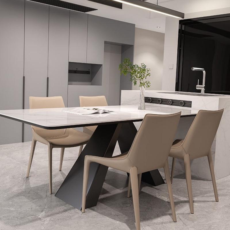 Nordic Luxury Saddle Leather Dining Chair - Modern Minimalist Italian Design