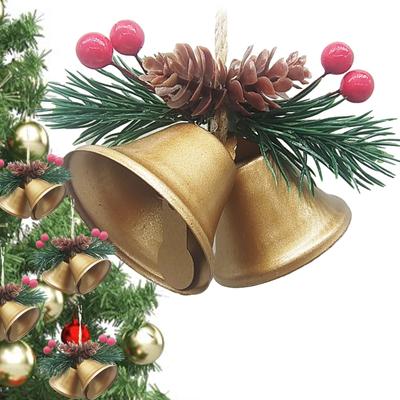 Christmas Bells Craft Bells Ornaments With Twine Jingle Bells Xmas Tree Decoration Metal Jingle DIY Craft Christmas Gift