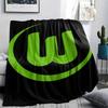 1PC VfL Wolfsburg Print Flannel Blanket, High quality All Seasons, Home Decor, Warmth and Comfort, Perfect for Christmas Gifts
