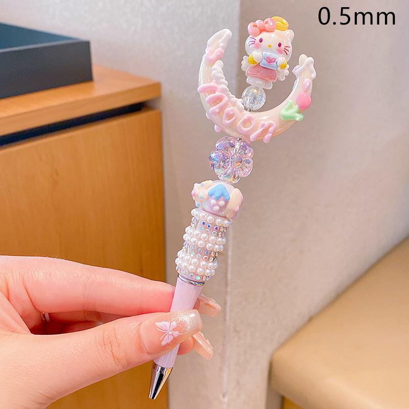 

Kawaii Sparkling Diamond Rotating Gel Pen Cartoon Cute Anime Neutral Pens Beaded Ballpoint Pens School Supplies Gifts
