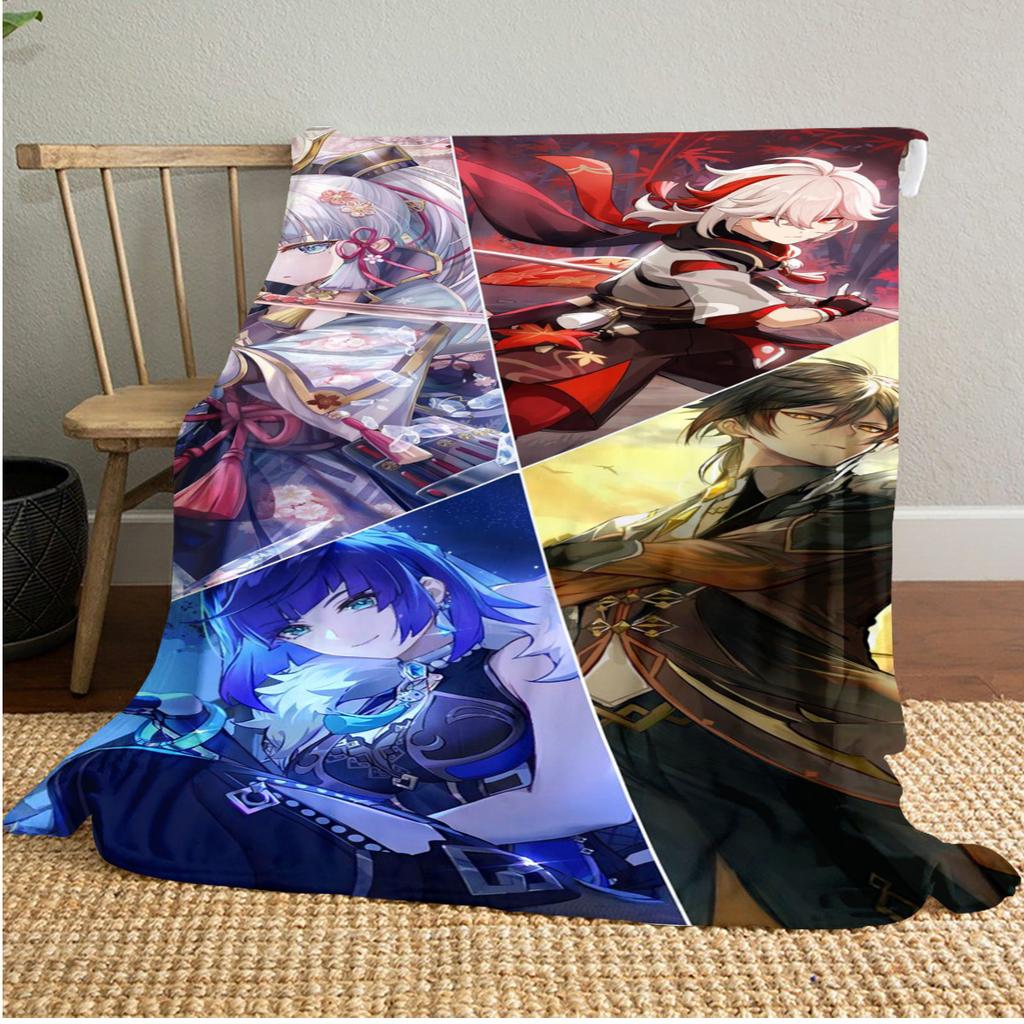 Genshin Heroes Blanket Soft And Portable All Season Home Bed Sofa Blanket Office Travel Nap Break Warm Blanket