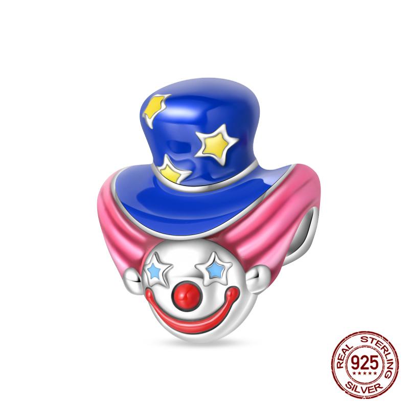 Hot 100 copper Circus Clown Threepiece Charm Bead Charms Compatible With Authentic Bracelets Do It Yourself Jewellery Making Ideal For Women Gift