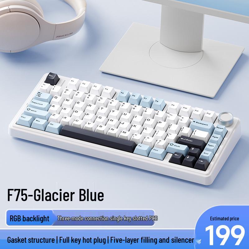 Wolfspider F75max Tri-Mode Wireless RGB Mechanical Gaming Keyboard with Customization and Side Engraving.