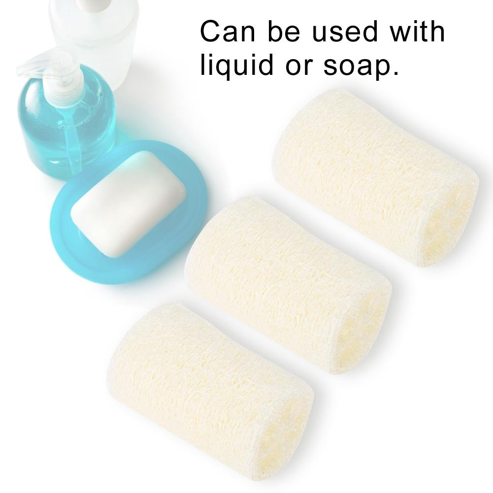 6Pcs Natural Loofah Bath Shower Exfoliating Sponge Kitchen Clean Scrubber 3in