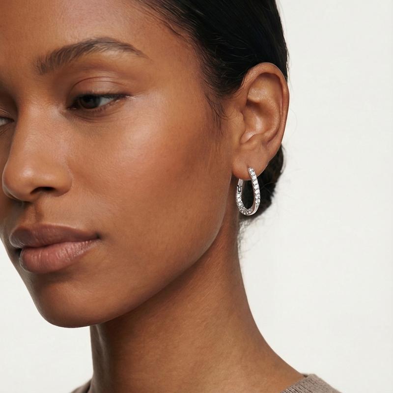 925 Sterling Silver Sparkling Water Drop Earrings Cubic Zirconia Paved Dangle Earrings for Women Girls Wedding Jewelry Gift