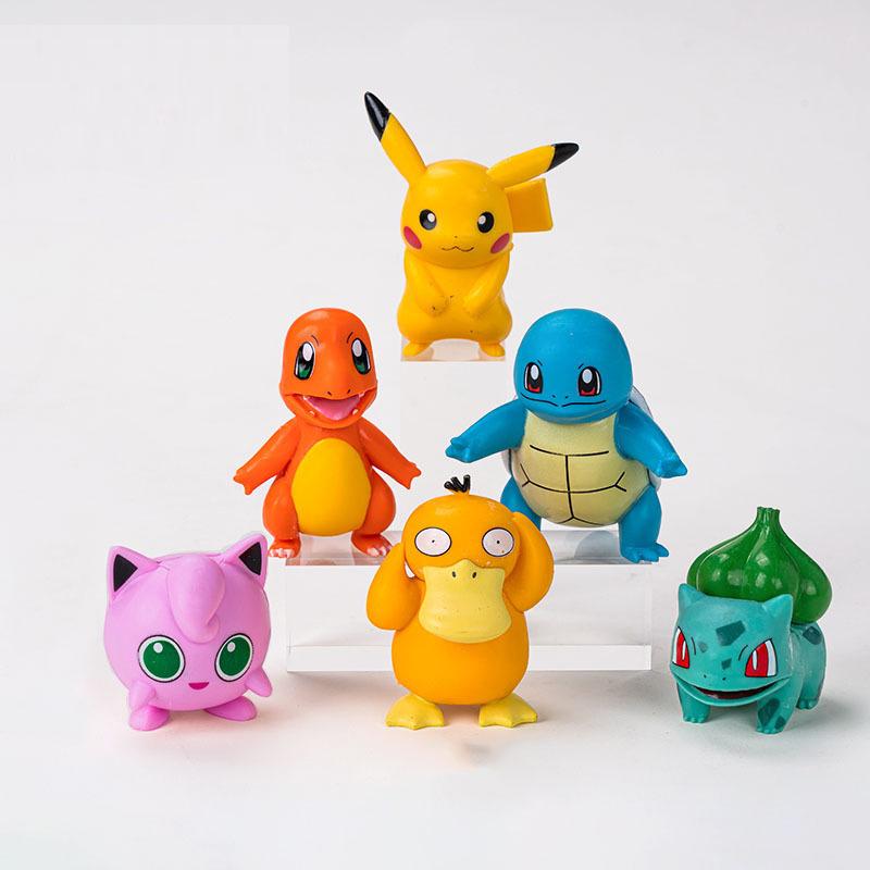 Hot Pokemon Anime Figures Pikachu Playthings Model Charmander Psyduck Squirtle Jigglypuff Bulbasaur Cute And Charming Collect Dolls Children Present