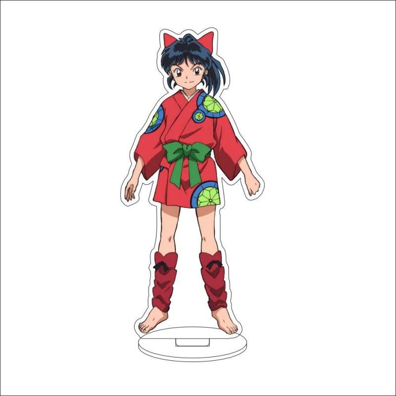 Anime Inuyasha Acrylic Stand Standing Set with Kagome and Sango Cute Cosplay Accessories Desk Decorations Toy for Gift