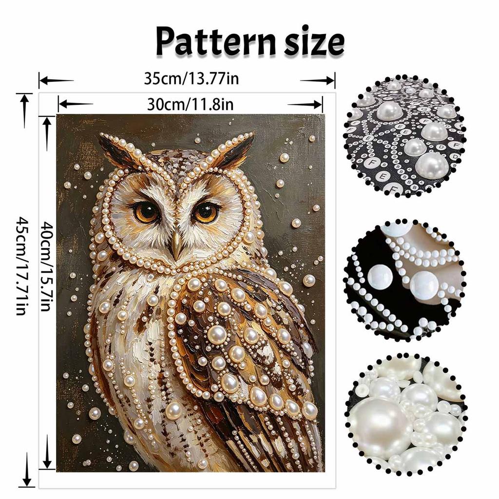 Pearl Painting Kit Owl Theme Handmade DIY Home Decoration Painting