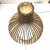 Lampă suspendată modernă din lemn pentru decorarea camerei de zi Lampă suspendată neagră Lampă suspendată din lemn Corpuri de iluminat