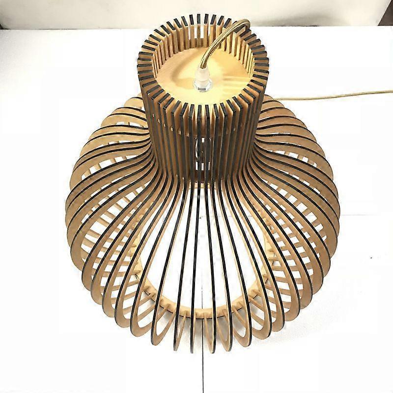Lampă suspendată modernă din lemn pentru decorarea camerei de zi Lampă suspendată neagră Lampă suspendată din lemn Corpuri de iluminat