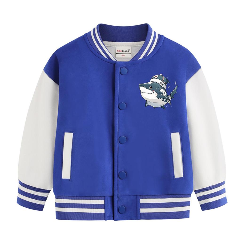 2025 Neuer Stil Jungen Fleece-gefütterte Baseballjacke für Herbst & Winter