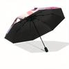 1pc Cute Axolotl Playing Guitar Automatic Opening and Closing Umbrella - Small Umbrella Suitable for Various Occasions, Portable 3-Fold Smal