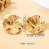 Folded Irregular Earrings Textured Surface Women's Earrings New Metal Earrings