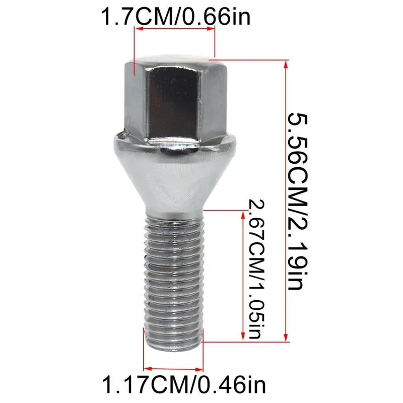 4/5pcs Car Wheel Tyre Nut Stud Lug Bolt Screw Longer for Dacia Duster HS Logan Sandero B90 2008-2014 8200473313 8200610460 Parts
