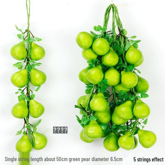 Farmhouse Restaurant Decor: Artificial Fruit Vine with Peaches, Apples, and Bananas.