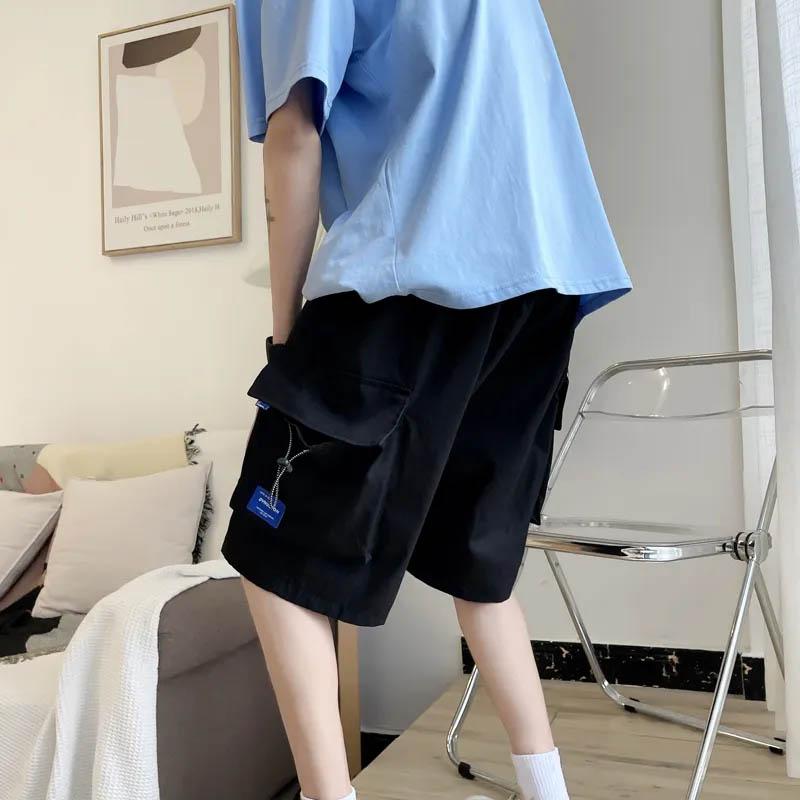 Pantaloni subțiri în cinci puncte de vară pentru bărbați Salopete funcționale de vânt Pantaloni scurți Dimensiuni mari, respirabili, îmbrăcăminte exterioară, pantaloni casual