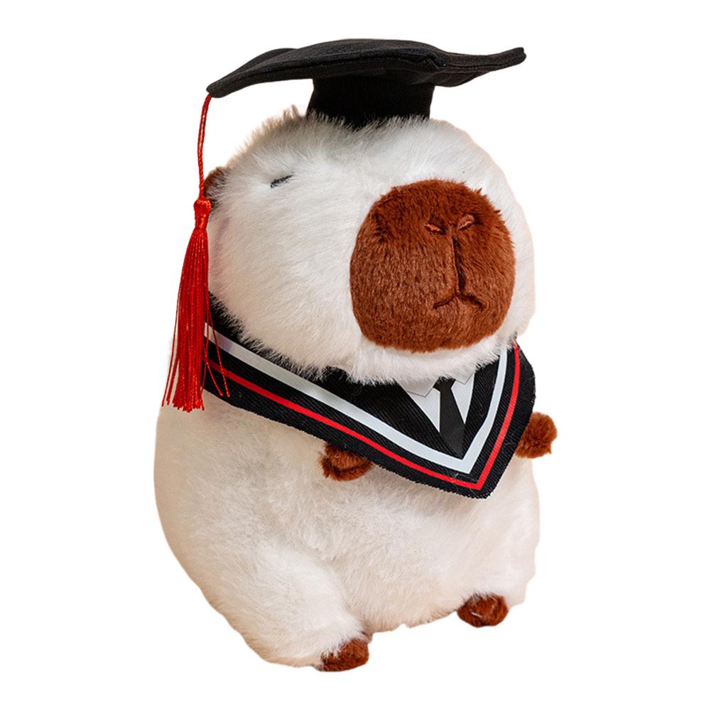 Graduation Cap Plush Capybara Creative Graduating Capybara Plush 25cm Stuffed Capybara Dolls for College Students