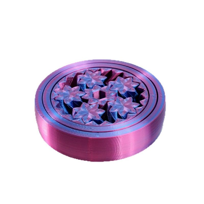 

Colorful 3D Printing Round Snowflake Novelty Spinner Portable Stress Anxiety Relief Toy Safe for Children Adults