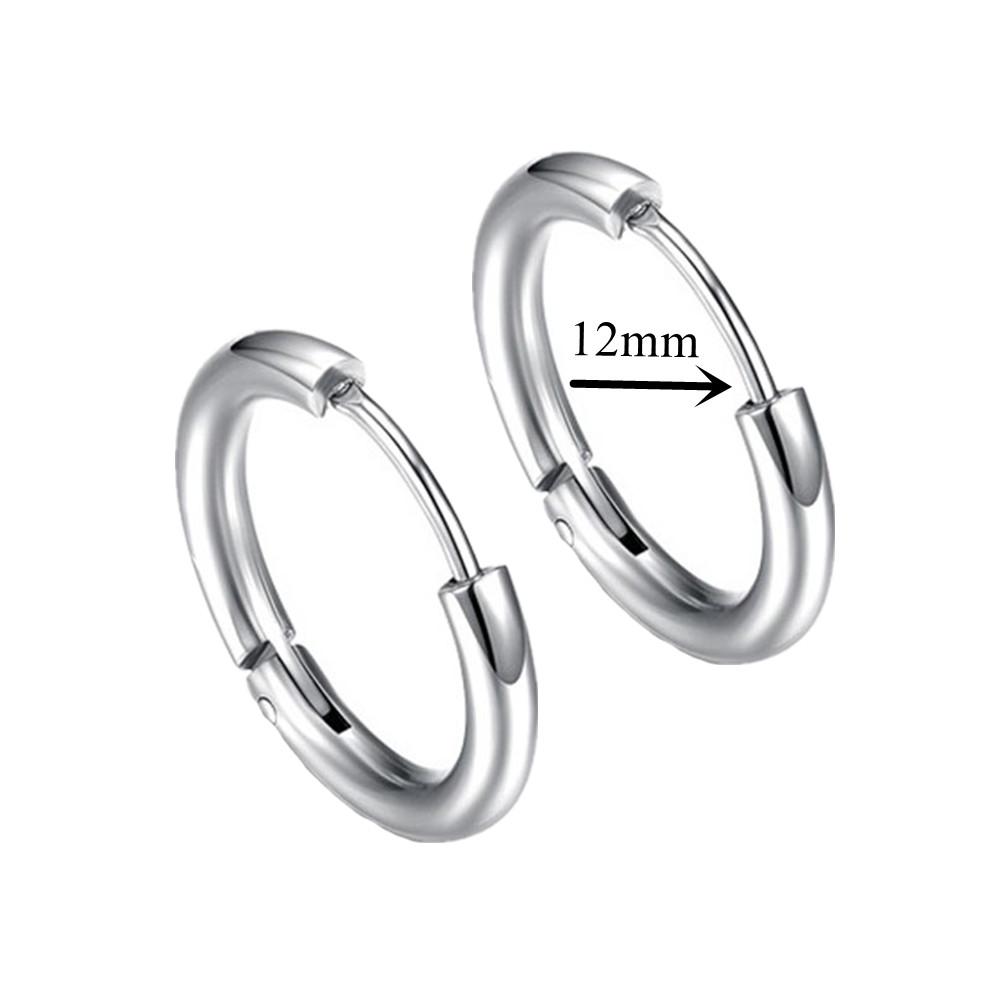 New Punk Stainless Steel Chain Hoop Earrings For Women Men Trendy Goth Pop Hip Hop Pendants Ear Jewelry Accessories Earring