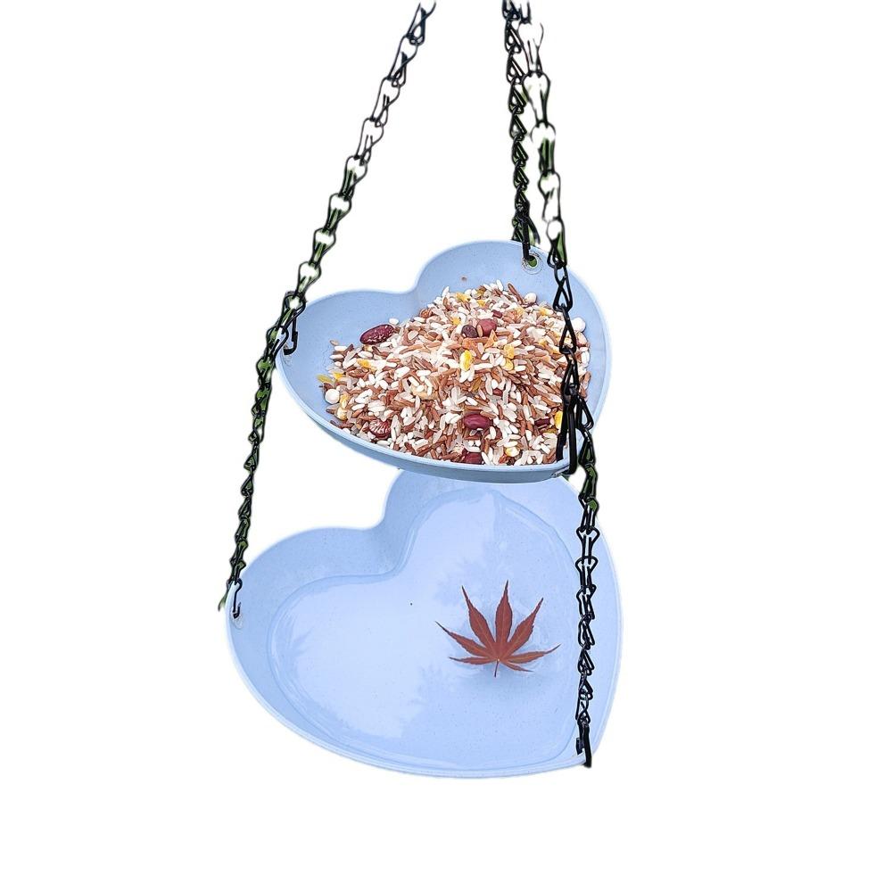 

Large Capacity Bird Feeding Dish Hanging Bird Tray Platform Feeder Drinking синий
