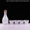 BORREY Japanese Sake Set Glass Tracing Gold Wine Flasks Wine Glass Decanter Wine Set Ice Jug Flagon Liquor Spirits Shochu Cups