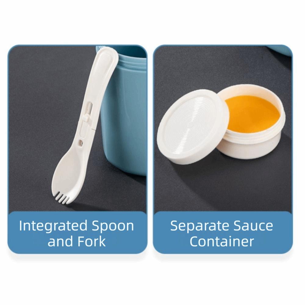 Sealing Overnight Oat Cup with Lid and Spoon Breakfast Cups Portable Salad Cup  Kitchen.