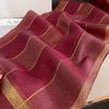 2023 Korean Fashion Striped Silk-Style Winter Shawl & Neck Warmer for Women