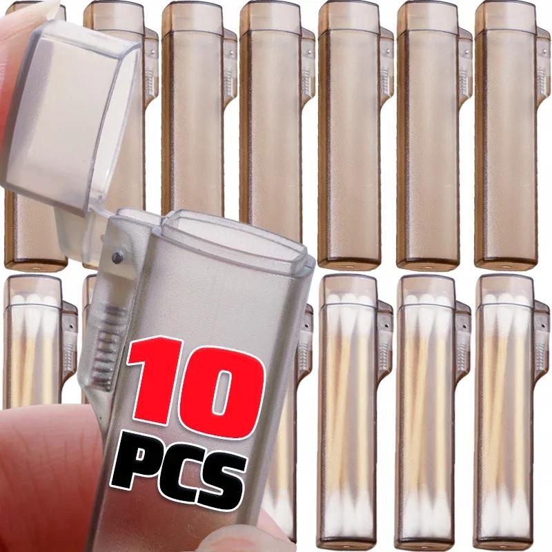 1/10PCS Portable Plastic Toothpick Case Reusable Toothpick Storage Box For Outdoor Travel Swab Cases Restaurant Supplies