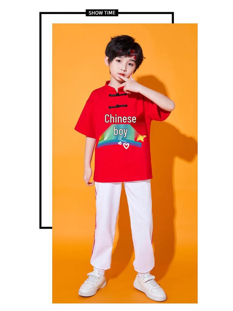 Children's Chinese-Style Cheerleading Costume for Kindergarten and Primary School Performances