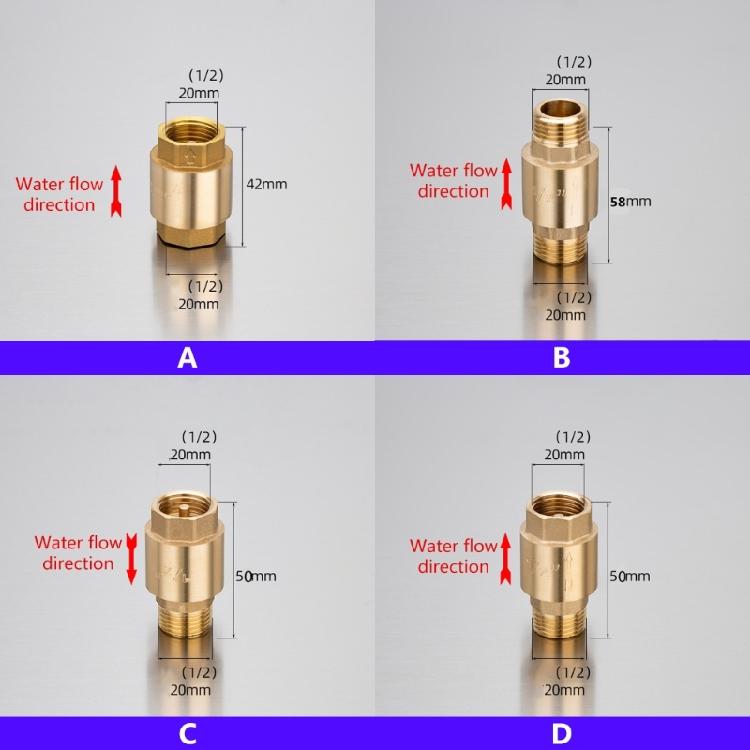 Leakproof Brass Not Return Valves Easy Connection Design Brass Check Valves For Various Pipe Installations