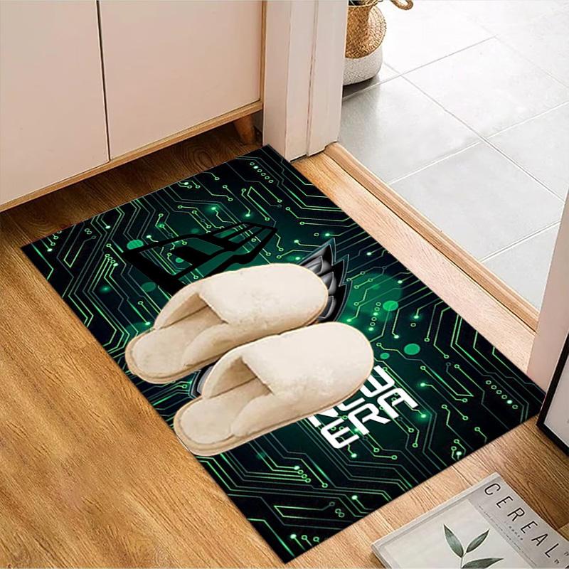 Philadelphia Eagles Night Game Rug Game Carpet, Floor Mat for Bedroom Living Room Entryway Rug, Home Decor Idea Gift for Christmas birthday