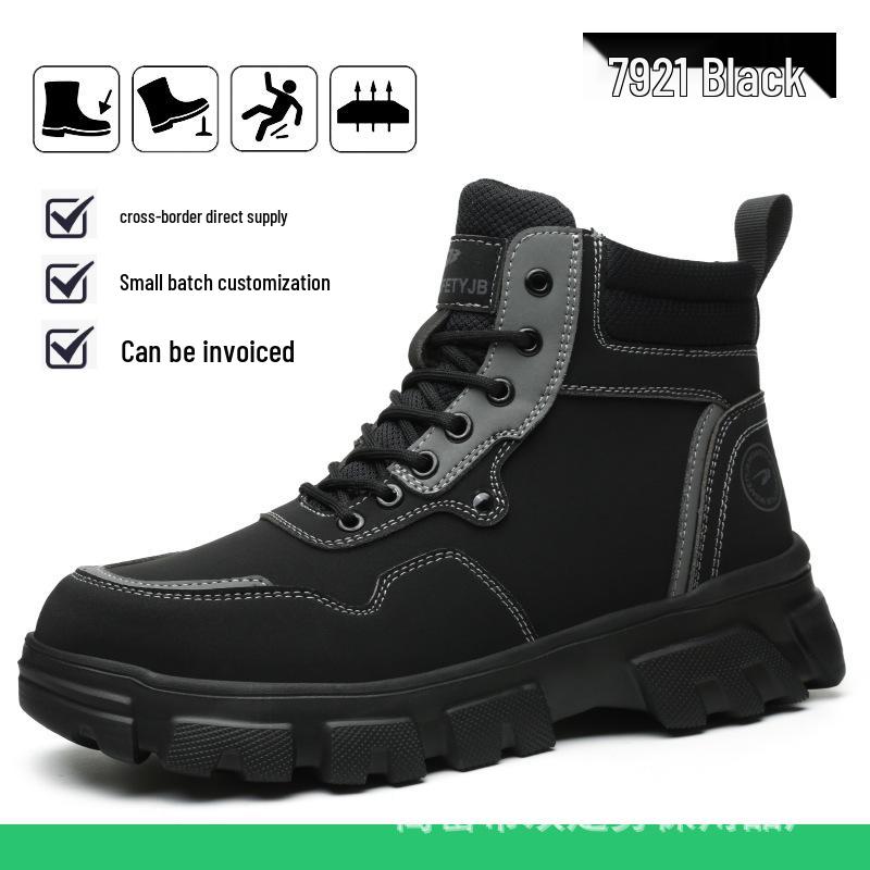 All-Season Steel Toe High-Top Safety Boots: Anti-Smash, Anti-Puncture, Comfort for Long Hours
