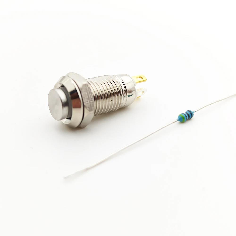 Push Button Switch Electric Waterproof Power 6v 12v Led Light Momentary On Off 8/10/12/16/19/22/25/30mm Micro Pressure Switches