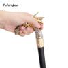 Golden White Dragon Head Fashion Walking Stick Decorative Stick Cospaly Vintage Performance Stage Cane 94cm