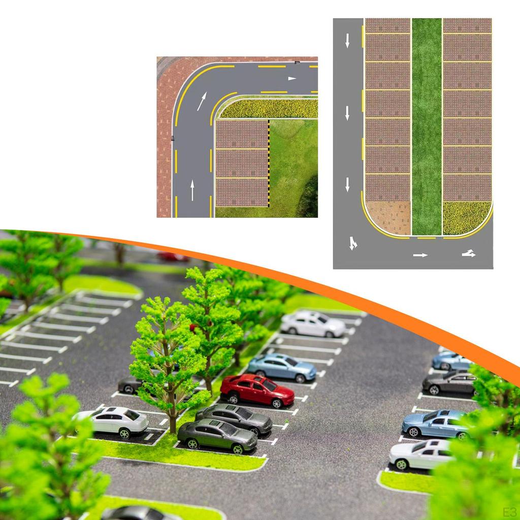 1/64 Parkplatzaufkleber 1:64 Automodell-Ausstellung Verschleißfeste Architekturprojekt-Zubehörteile