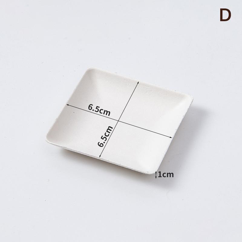 25 Peças Pratos de Degustação Pratos Descartáveis - Compostáveis em Casa Micro-ondas e Congeláveis Saco Branco Polpa de Cana Alimentos