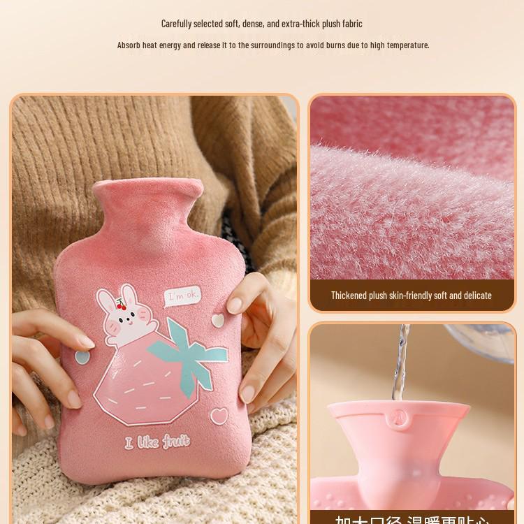 Large Hot Water Bottle: Warm Water Bag for Belly, Hand, and Bed