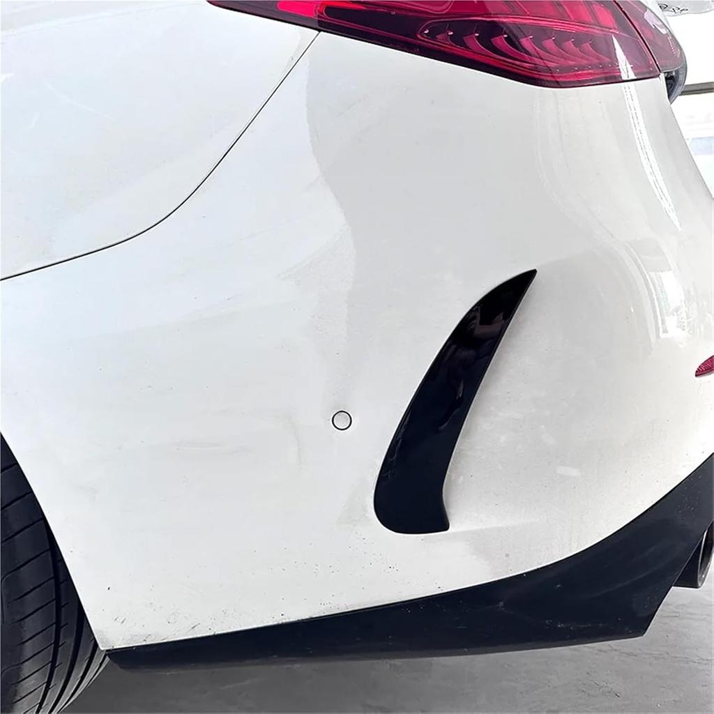 Car Rear Bumper Splitter Side Spoiler Air Vent Wind Knife Body Kits Compatible with Benz C-Class W206 C260 C43 C63 AMG 2022 2023(Glossy Black)